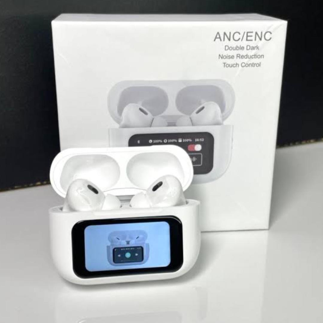 White Active Noise Cancelling Bluetooth Earbuds with Long Battery Life