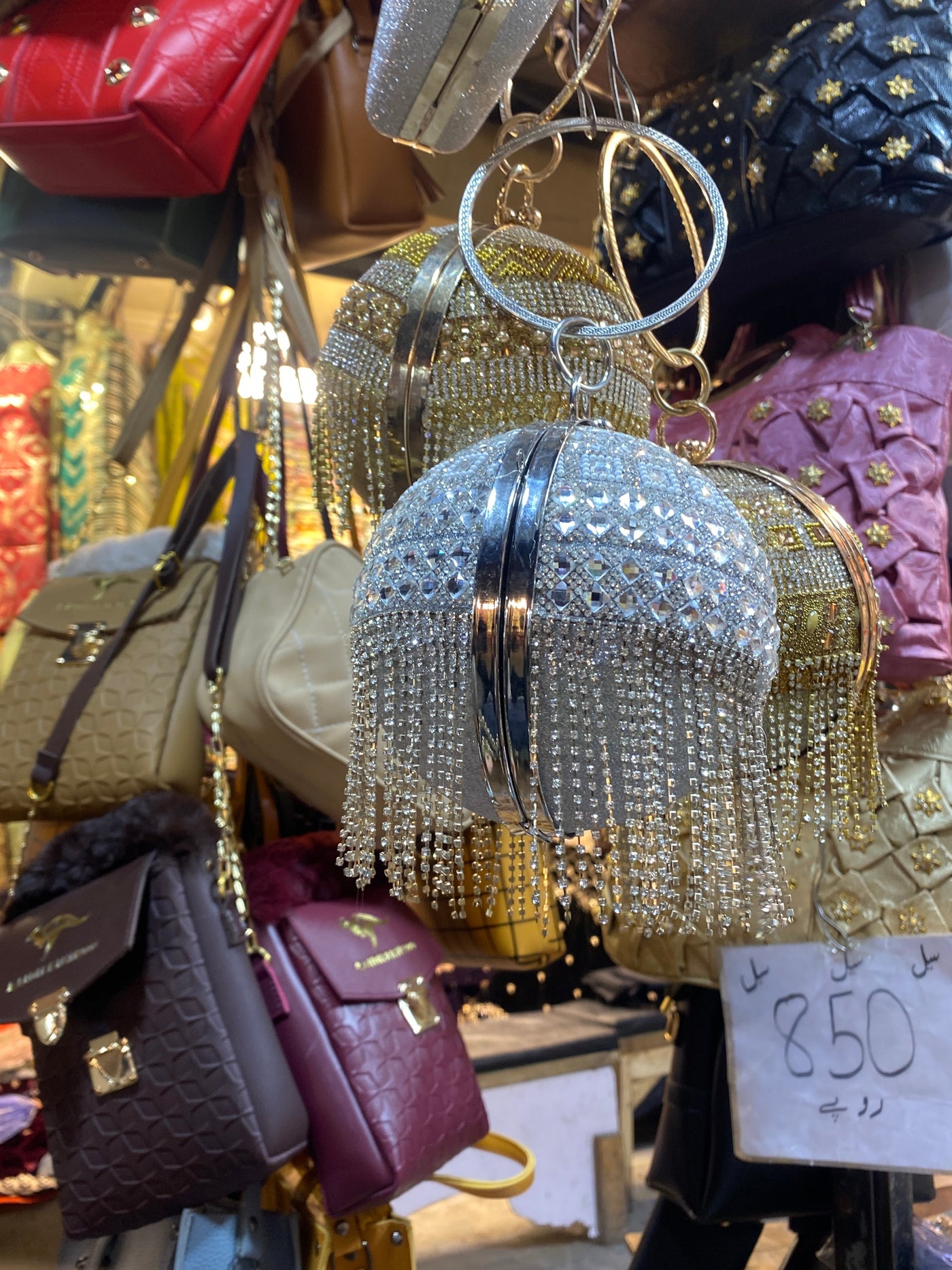 Bling Shiny Ball Circular Bag Glitter Rhinestones Diamond Evening Bag Women's Handbag Wedding Party Clutch Purse Crossbody Bag