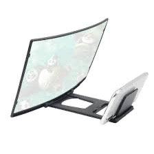Wailicop Curved Screen Magnifier Curved 3D HD Magnifier Mobile Phone Screen Amplifier for Movies, Videos, and Gaming – 14 inch Screen Enlarger